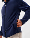 Hoppin Ribbed Knit Performance Jacket in Navy by Johnnie-O
