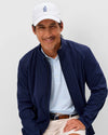 Hoppin Ribbed Knit Performance Jacket in Navy by Johnnie-O