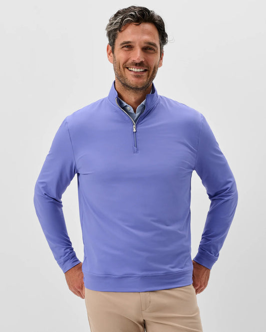 Motion Performance 1/4 Zip Pullover in Acai by Johnnie-O