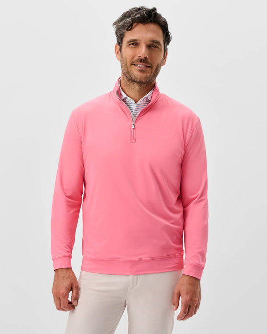 Motion Performance 1/4 Zip Pullover in Pink Lemonade by Johnnie-O