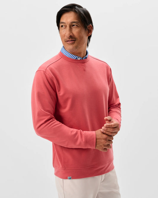 Willard Drirelease® Crewneck Sweatshirt in Cherry Pie by Johnnie-O