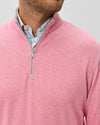 Hanks Lightweight Textured 1/4 Zip Pullover in Berry by Johnnie-O