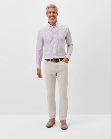 Atlas Lightweight Stretch 5-Pocket Pants in Chrome by Johnnie-O