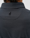 Beau Stripe Performance Jersey Polo in Black by Johnnie-O