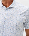 Cabana Bar Performance Jersey Polo in Carbon Fiber by Johnnie-O