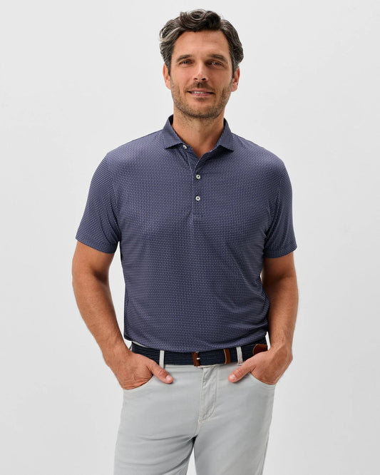 Connors Performance Jersey Polo in Navy by Johnnie-O