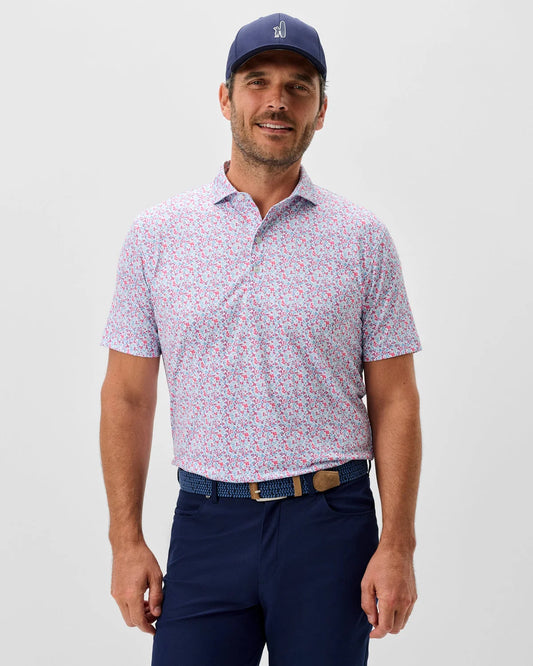 Charmer Performance Jersey Polo in Punch by Johnnie-O