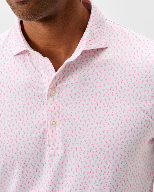 Marina Performance Jersey Polo in Punch by Johnnie-O