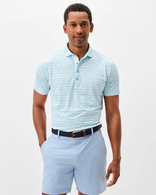 Cocktail Time Performance Mesh Polo in Dolphin by Johnnie-O