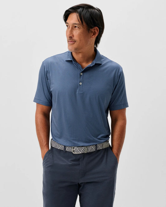 Tee Party Featherweight Performance Polo in Navy by Johnnie-O