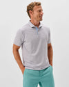 Thatcher Slub Cotton Blend Polo in Bluestone by Johnnie-O
