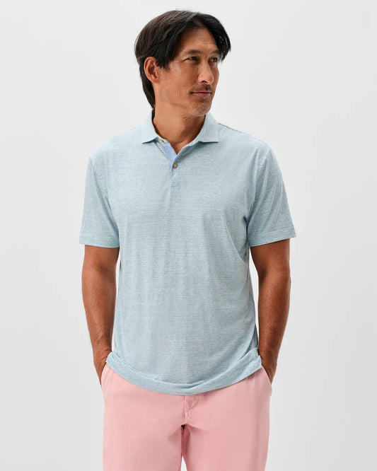Thatcher Slub Cotton Blend Polo in Tropical by Johnnie-O