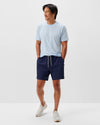 Jumpin Ribbed Knit Performance Shorts in Navy by Johnnie-O