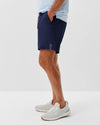 Jumpin Ribbed Knit Performance Shorts in Navy by Johnnie-O