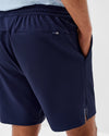 Jumpin Ribbed Knit Performance Shorts in Navy by Johnnie-O