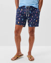 Kanaloa Half Elastic 7" Surf Shorts in Navy by Johnnie-O