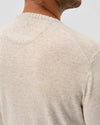 Albus Heathered Linen Blend Crewneck Sweater in Barley by Johnnie-O