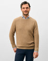 Hatcher Cotton Blend Crewneck Sweater in Alpaca by Johnnie-O