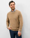 Hatcher Cotton Blend Crewneck Sweater in Alpaca by Johnnie-O