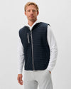 Crosswind Quilted Performance Vest in Black by Johnnie-O