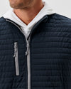 Crosswind Quilted Performance Vest in Black by Johnnie-O