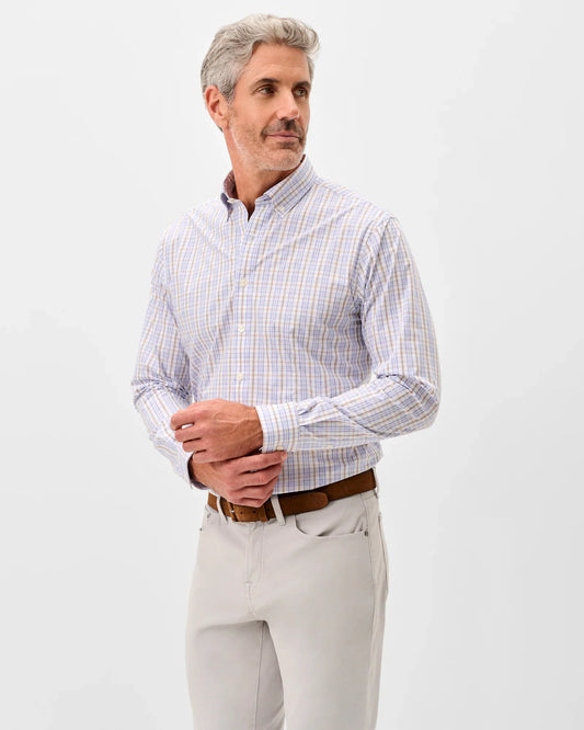 Tinsley Everyday Performance Button Down Shirt in Laguna Blue by Johnnie-O