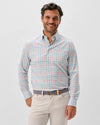 Bingham Everyday Performance Button Down Shirt in Gulf Blue by Johnnie-O