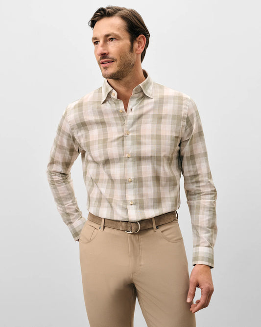Umstead Top Shelf Button Down Shirt in Sage by Johnnie-O