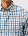 Everyday Performance Button Down Shirt - Cay Exploded Gingham in White by Johnnie-O