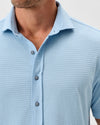 Surfsucker Short Sleeve Hangin' Out Knit Button Down Shirt in Big Sky by Johnnie-O