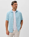 Beachley Short Sleeve Hangin' Out Button Down Shirt in Maliblu by Johnnie-O