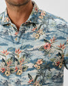 Almanzo Short Sleeve Hangin' Out Button Down Shirt in Laguna Blue by Johnnie-O