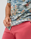 Almanzo Short Sleeve Hangin' Out Button Down Shirt in Laguna Blue by Johnnie-O