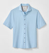 Surfsucker Short Sleeve Hangin' Out Knit Button Down Shirt in Big Sky by Johnnie-O