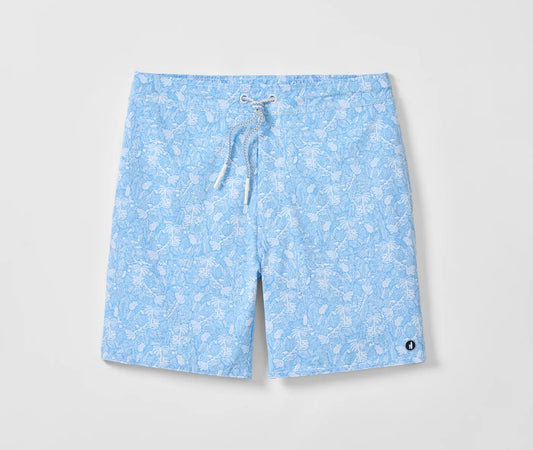 Swingin Half Elastic 7" Surf Shorts in Maliblu by Johnnie-O