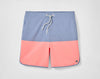 Tully Half Elastic 7" Surf Shorts - Scalloped Hem in Noreaster by Johnnie-O