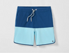 Tully Half Elastic 7" Surf Shorts - Scalloped Hem in Sport Navy by Johnnie-O