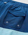 Tully Half Elastic 7" Surf Shorts - Scalloped Hem in Sport Navy by Johnnie-O