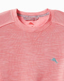 Tobago Bay Crewneck Sweatshirt in Strawberry Pink by Tommy Bahama