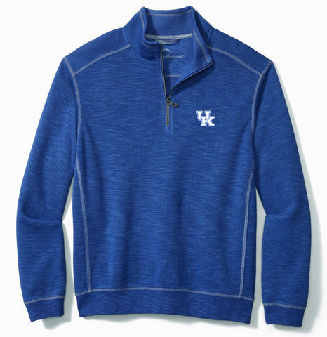 University of Kentucky Tobago Bay Half-Zip Sweatshirt in Team Blue by Tommy Bahama