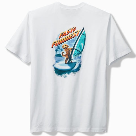 Fast and Furriest Graphic T-Shirt in White by Tommy Bahama