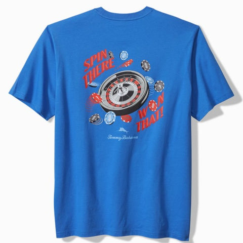 Spin There Won That Graphic Pocket T-Shirt in Palace Blue by Tommy Bahama