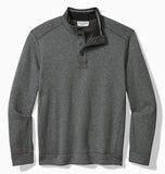 Flip Coast Reversible Snap Mock Sweatshirt in Ash Grey Heather by Tommy Bahama