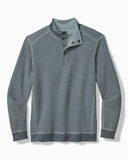 Flip Coast Reversible Snap Mock Sweatshirt in Dark Twilight Blue Heather by Tommy Bahama