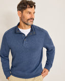 Flip Coast Reversible Snap Mock Sweatshirt in Blue Note Heather by Tommy Bahama