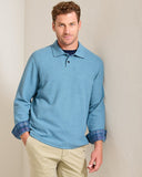 Las Arias Sweatshirt Polo in Corfu Blue Heather by Tommy Bahama