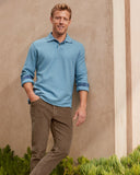 Las Arias Sweatshirt Polo in Corfu Blue Heather by Tommy Bahama