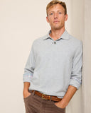 Las Arias Sweatshirt Polo in Light Grey Heather by Tommy Bahama