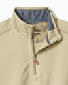 Ben & Terry Half-Zip Sweatshirt in Stone Khaki by Tommy Bahama
