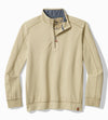 Ben & Terry Half-Zip Sweatshirt in Stone Khaki by Tommy Bahama